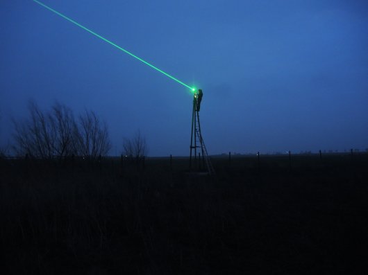 laser in uitloop voor weren wilde vogels